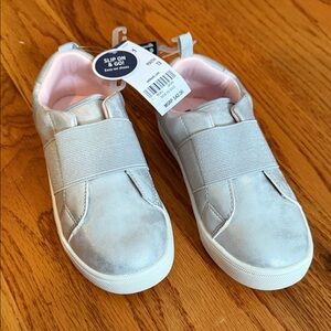 OshKosh B'gosh Silver Kids Slip-On Sneakers